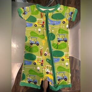 Little Sleepies Shorty in golf cart print